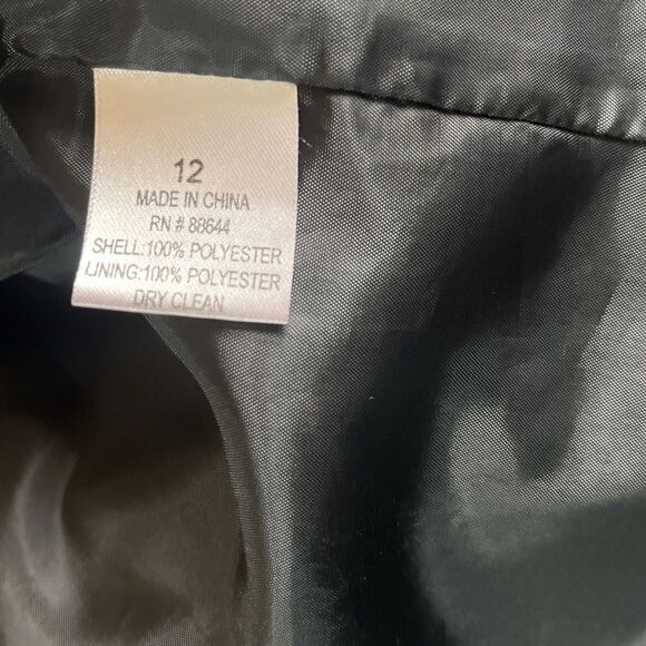 John Meyer Collection Womens 12 Blazer Black Long Sleeve One Button Lined Jacket - Picture 4 of 14